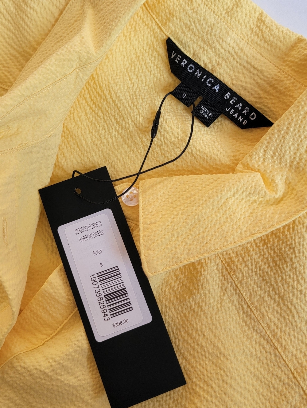 [BNWT] Veronica Beard HARROW TIERED DRESS - Pale Yellow - Picture 6 of 8